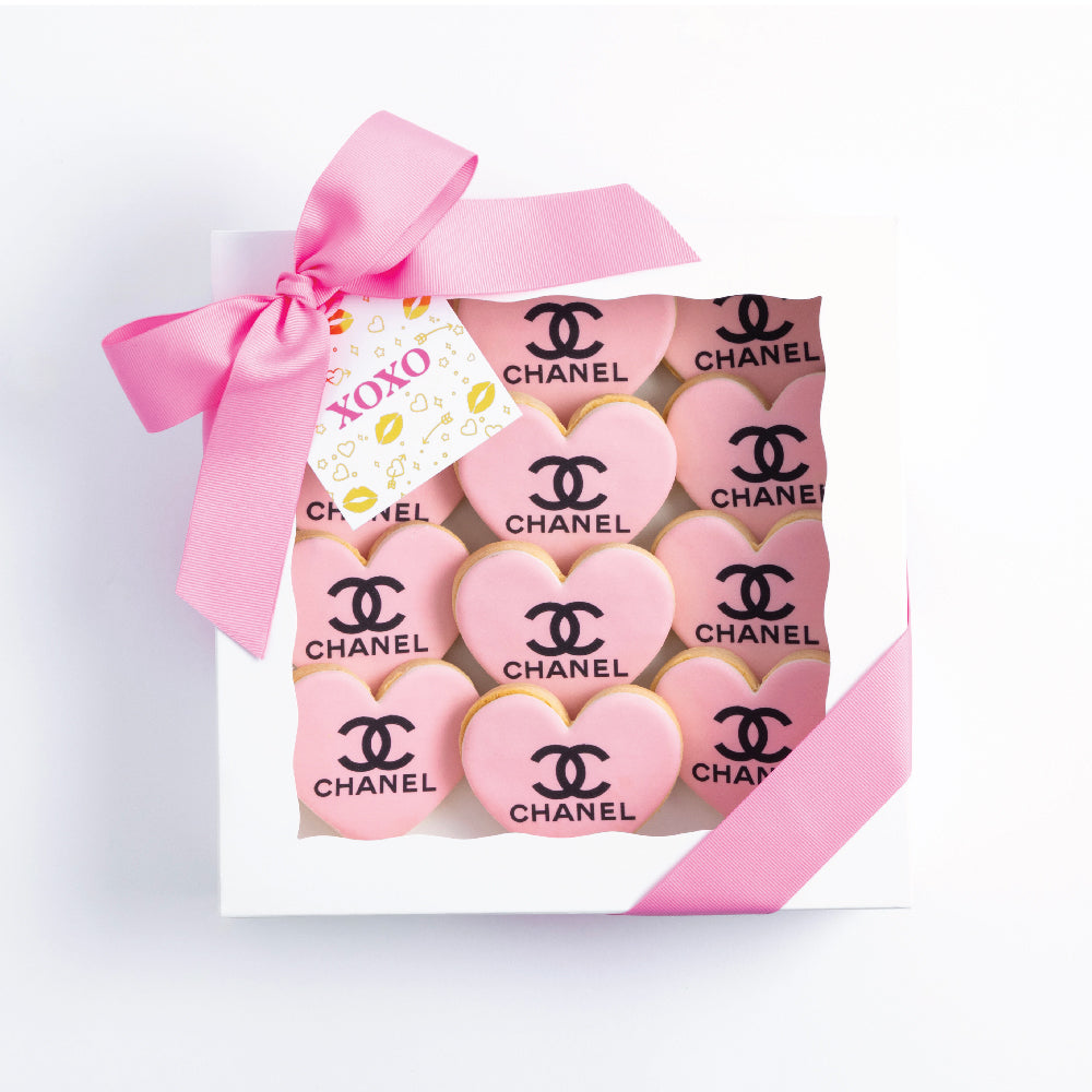 Custom Valentine Heart Logo Cookie Gift Box