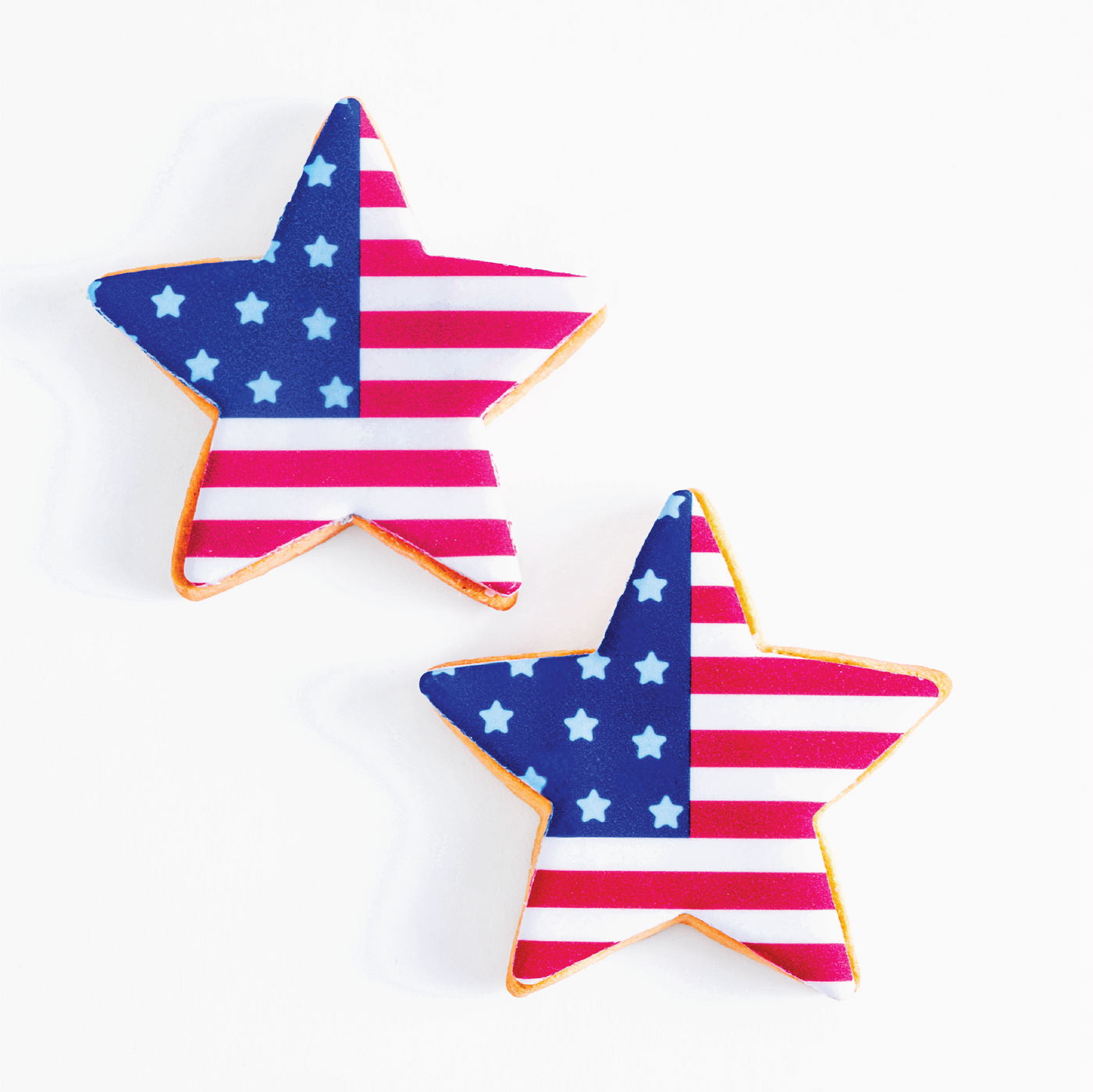 4th of July Flag Star Cookies - Sweet E's Bake Shop - The Cookie Shop