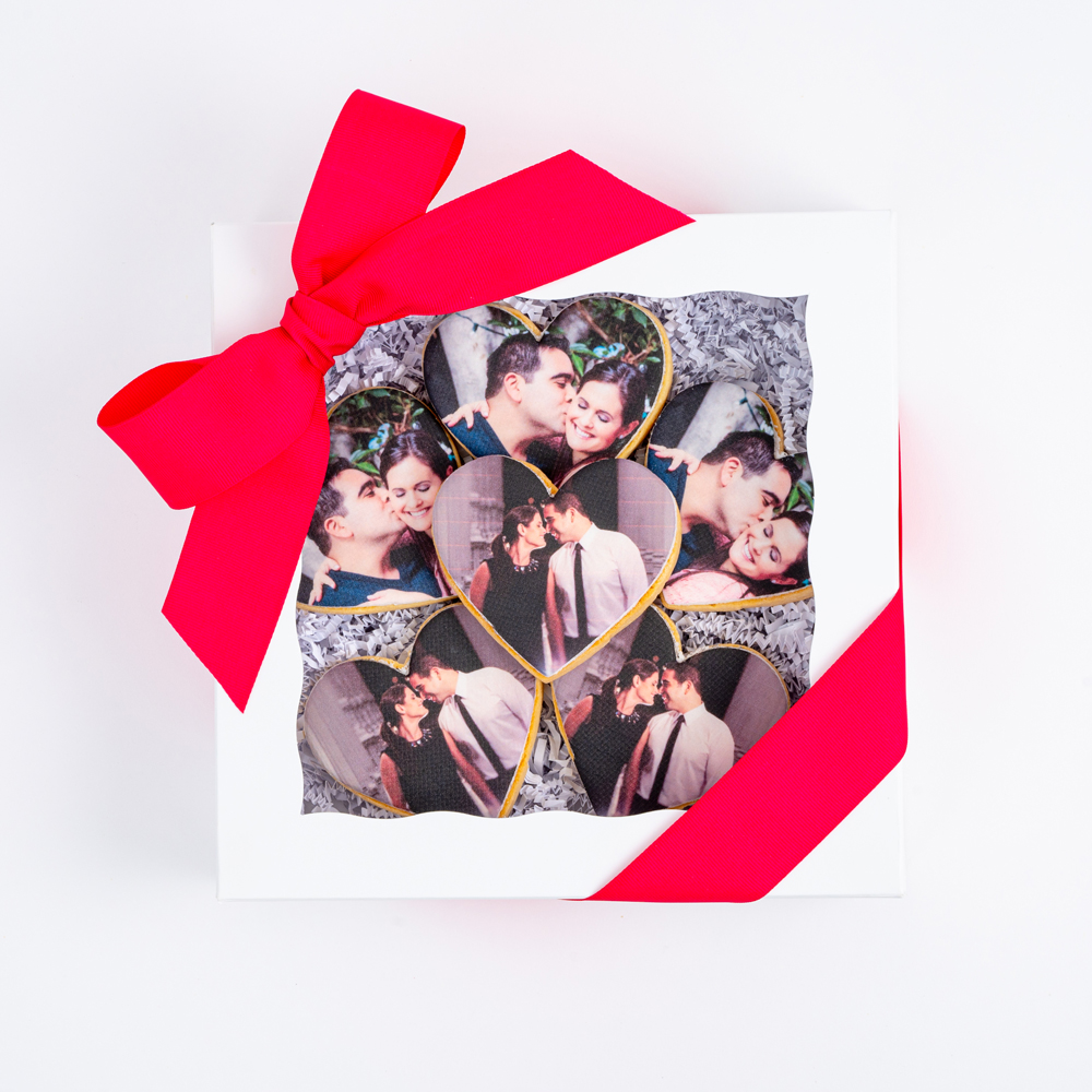 Heart PHOTO Cookie Gift Box | Upload Your Artwork - Sweet E's Bake Shop - The Cookie Shop