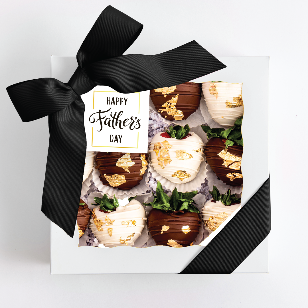 Happy Father's Day Golden Strawberry Gift Box - Sweet E's Bake Shop - Sweet E's Bake Shop