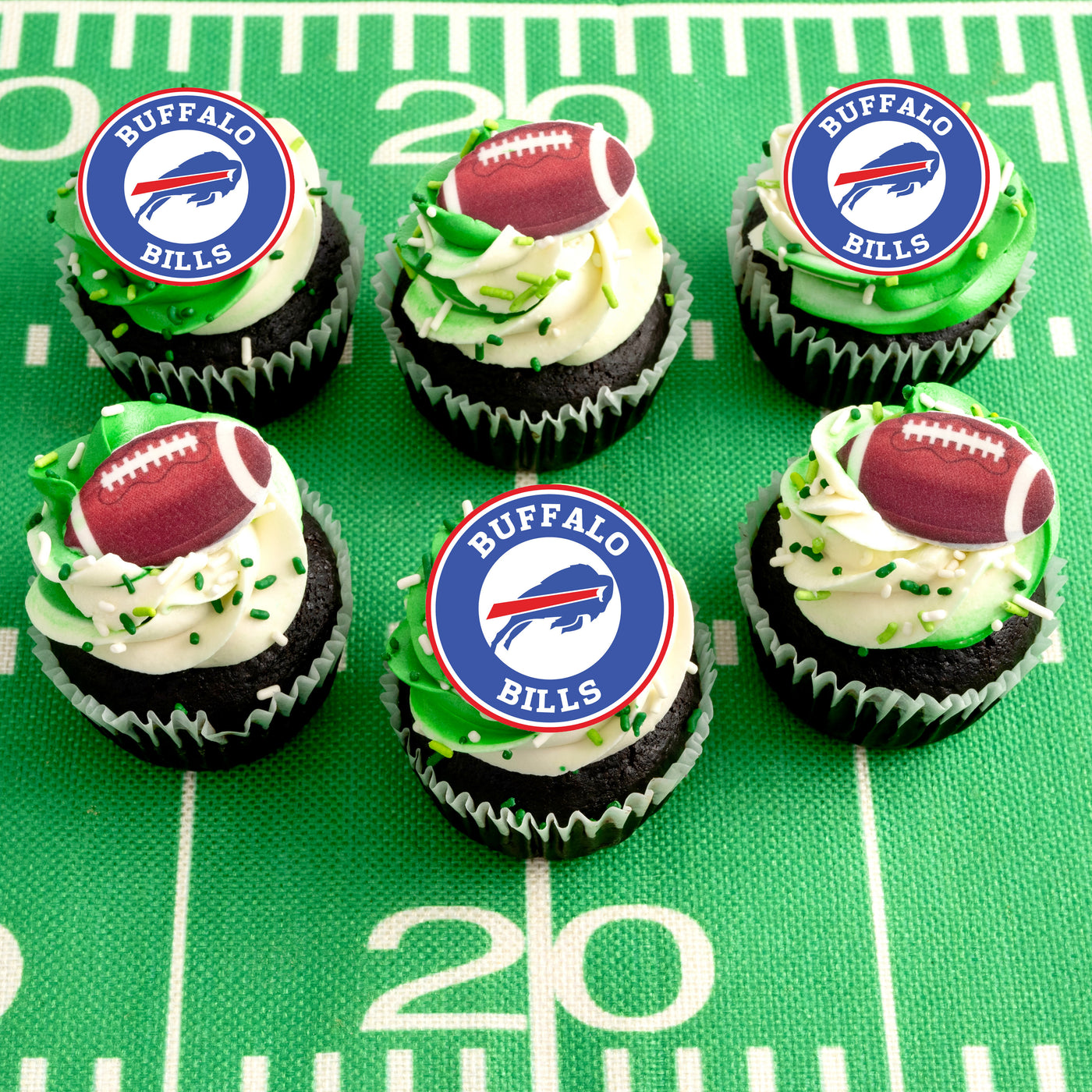 Buffalo Bills Football Cupcakes