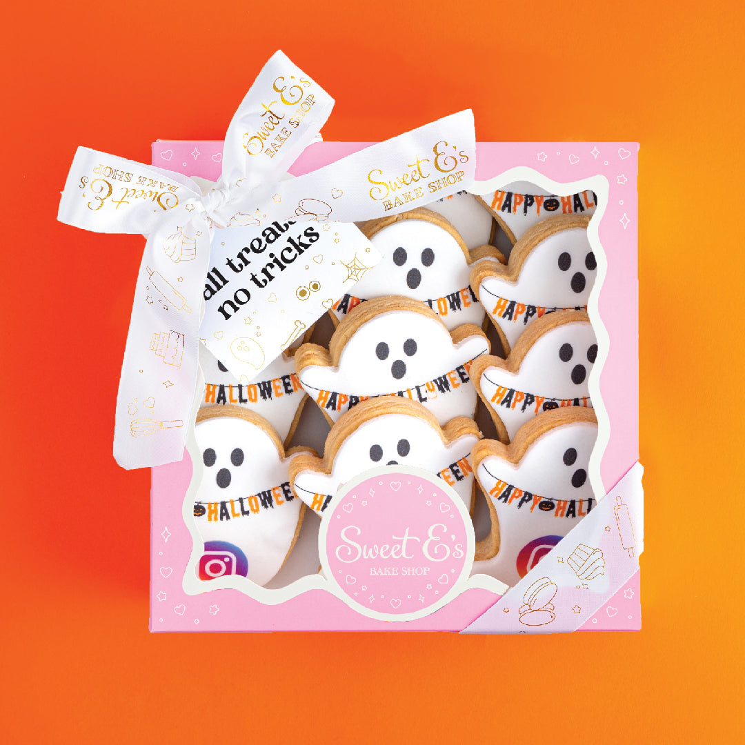 Logo Ghost Cookie Gift Box (12 Pack) | Upload Your Artwork - Sweet E's Bake Shop - Sweet E's Bake Shop