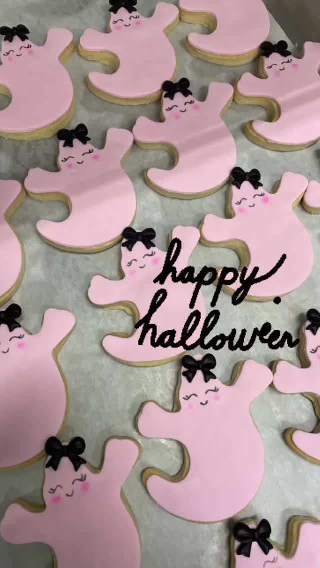 Pink Ghost Cookies | Custom Order - Sweet E's Bake Shop - Sweet E's Bake Shop