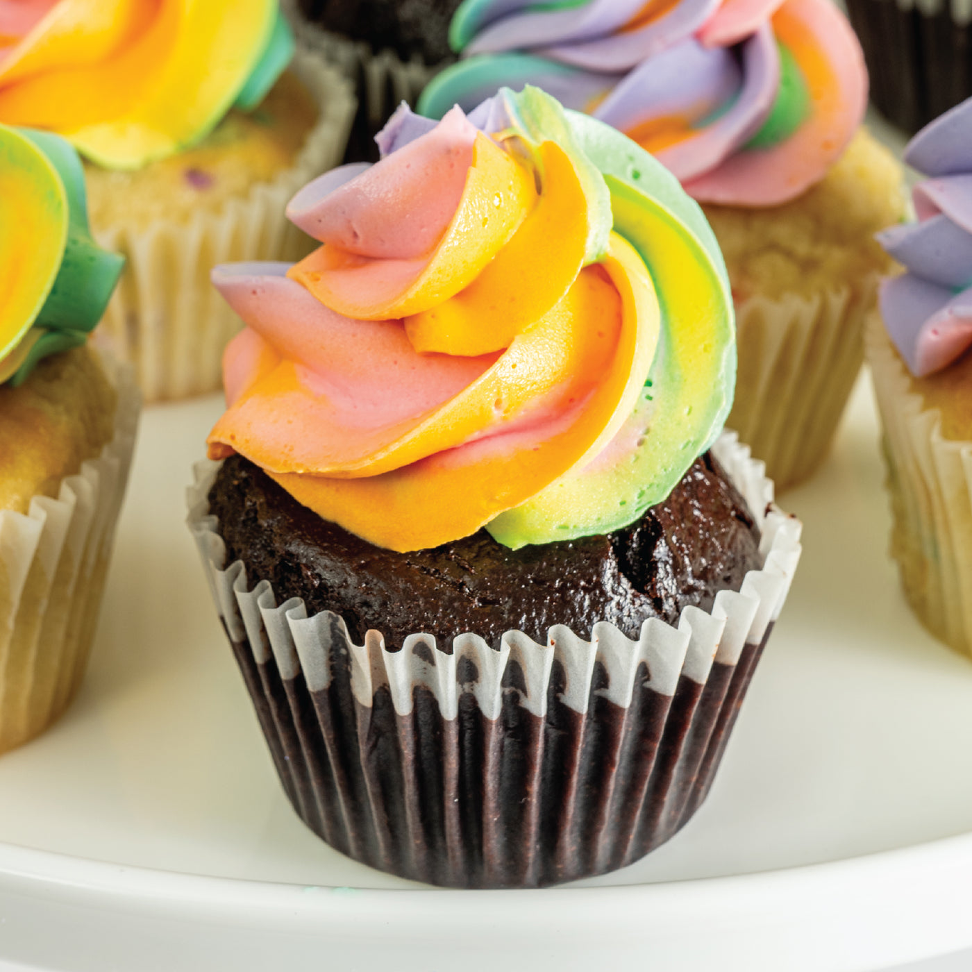 St. Patrick's Day Rainbow Cupcakes