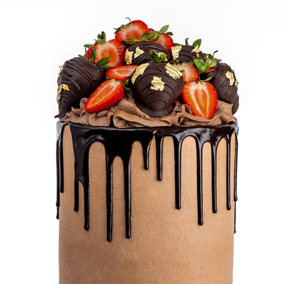 Chocolate Dipped Strawberry Cake