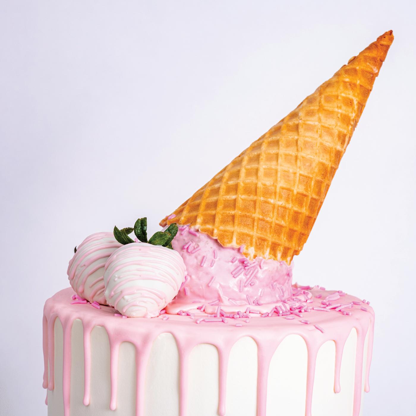 Strawberry Vanilla Ice Cream Cake - Sweet E's Bake Shop - The Cake Shop