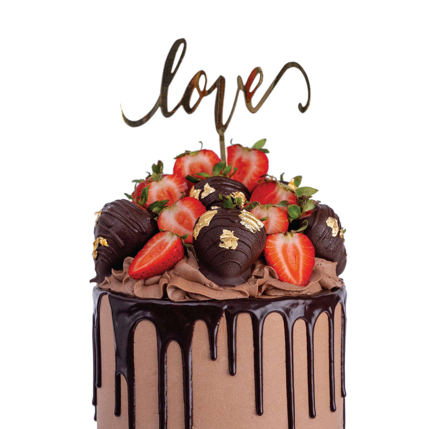 Chocolate Dipped Strawberry Cake