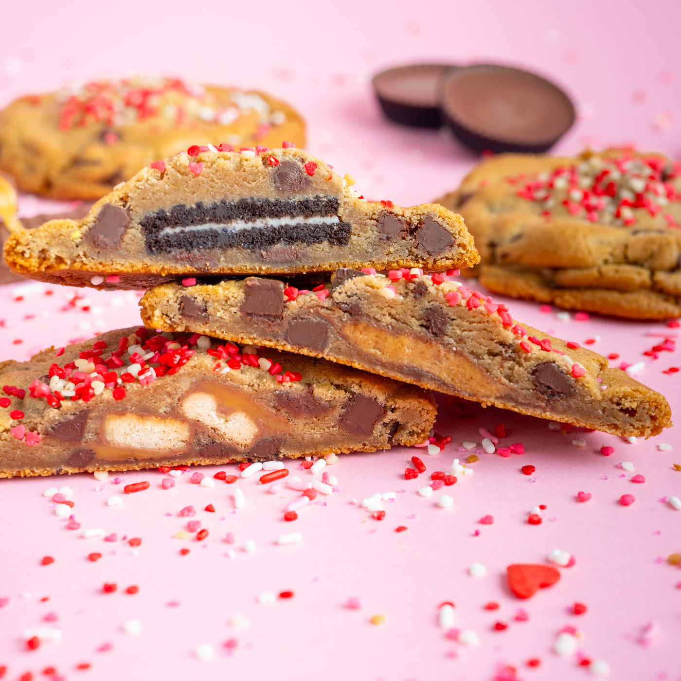 Valentine Stuffed Cookies