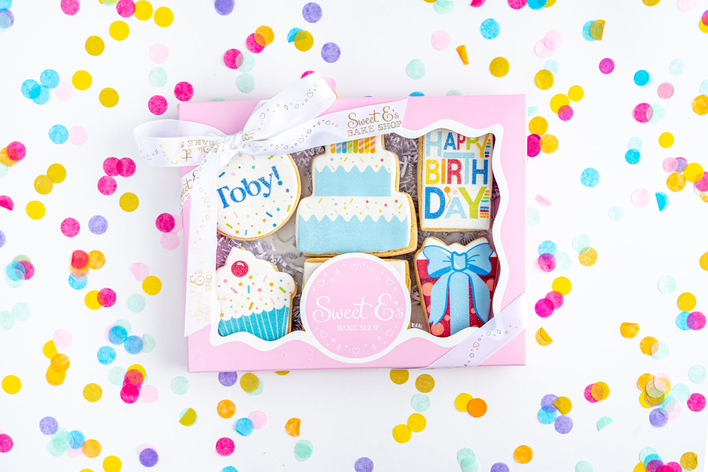 Happy Birthday Boy Cookie Gift Box | Custom Name