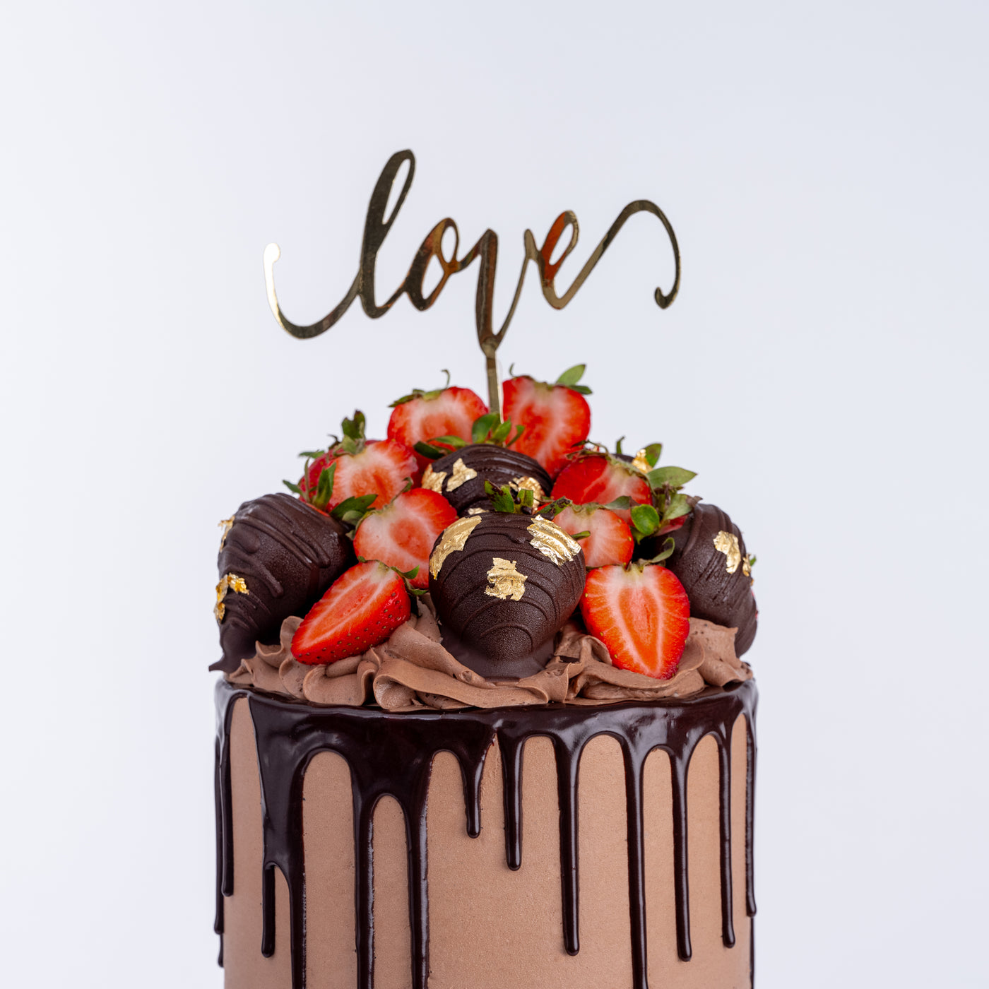 Chocolate Dipped Strawberry Cake