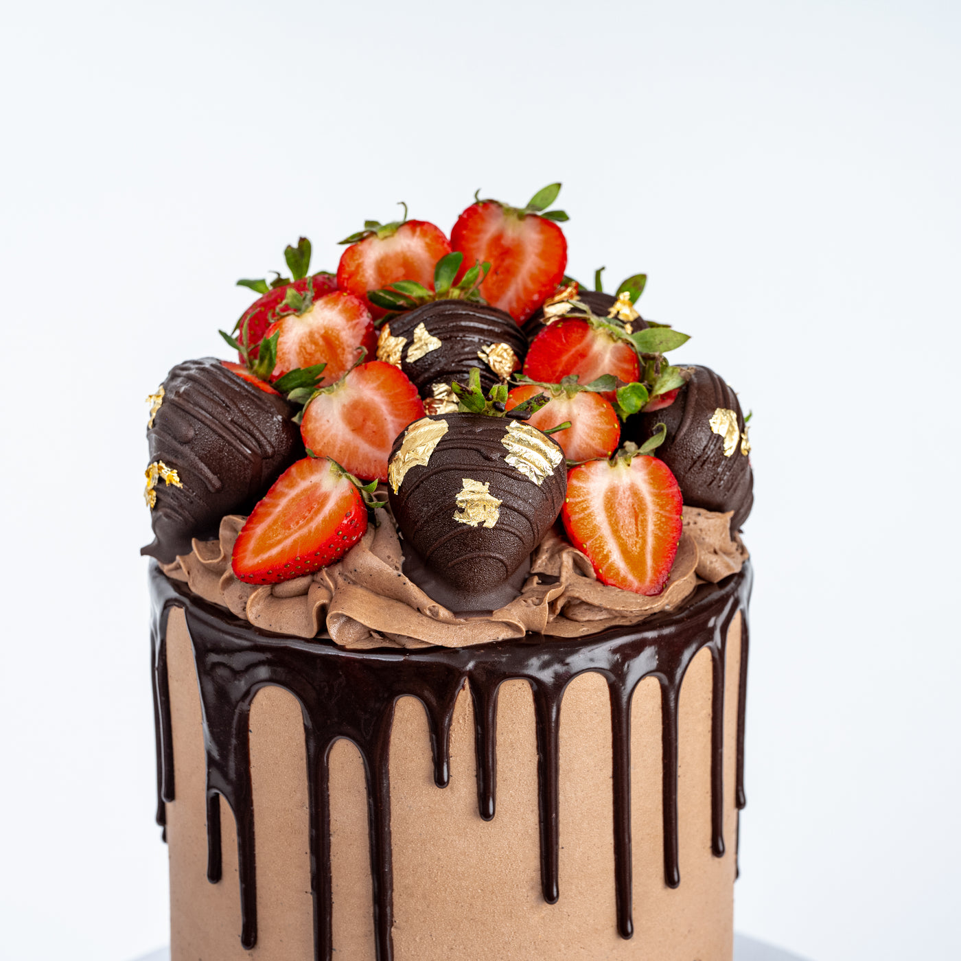 Chocolate Dipped Strawberry Cake