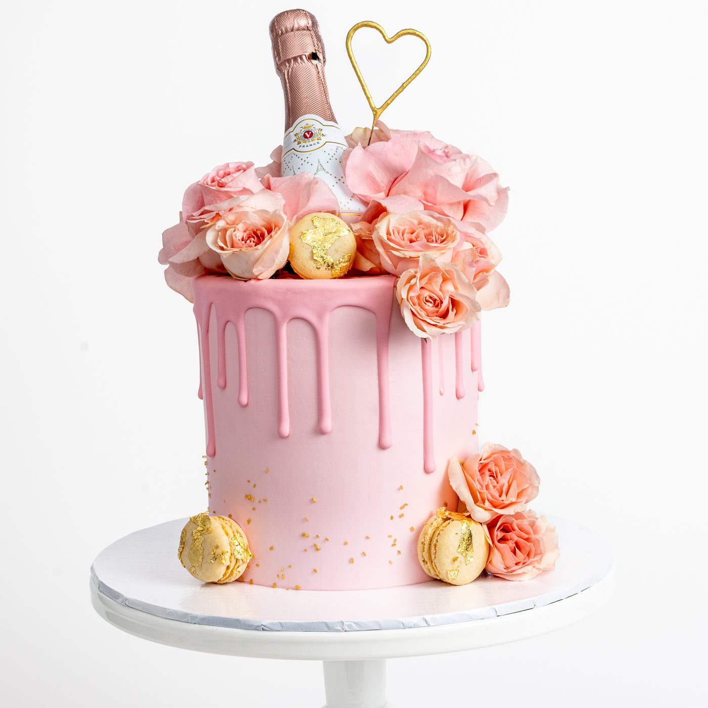 Valentine Champagne Rose Cake