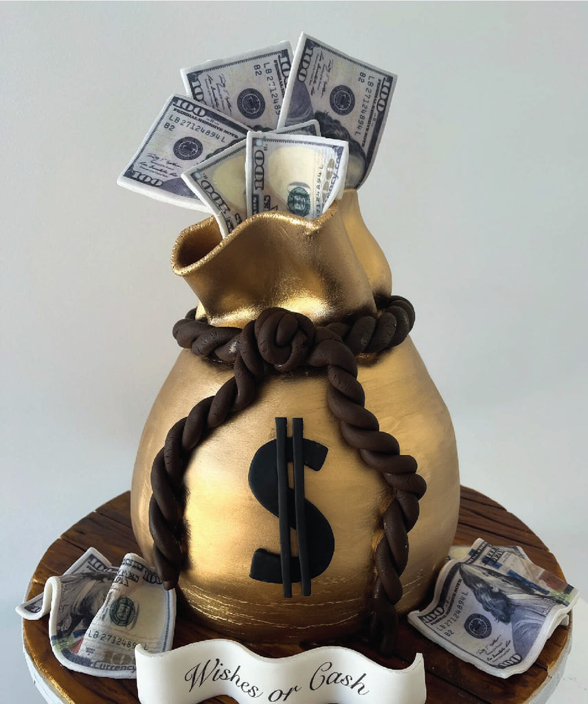 Money Fondant Custom Birthday Cake - B0051 – Circo's Pastry Shop