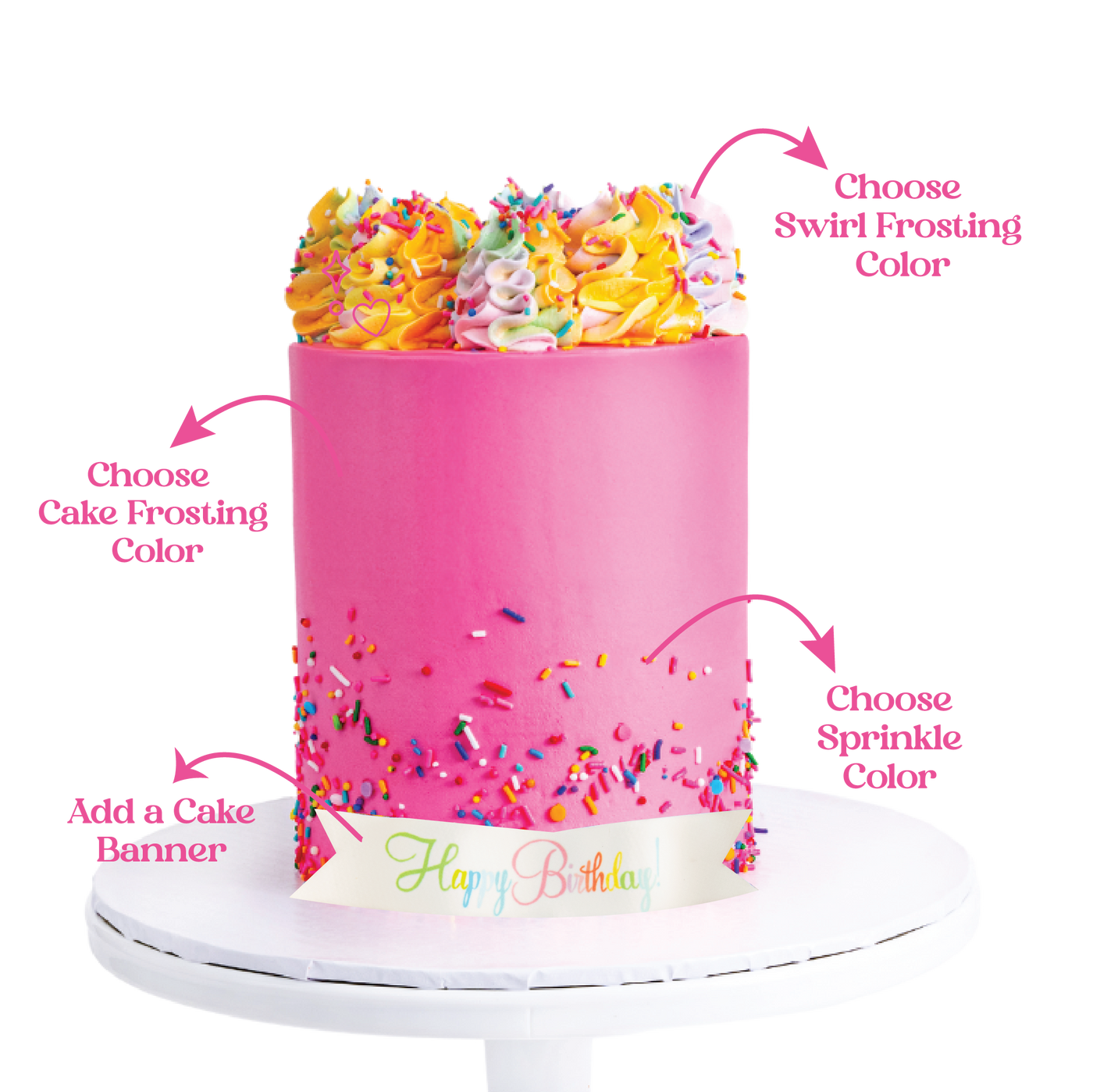 Custom Confetti Cake | Choose Your Color