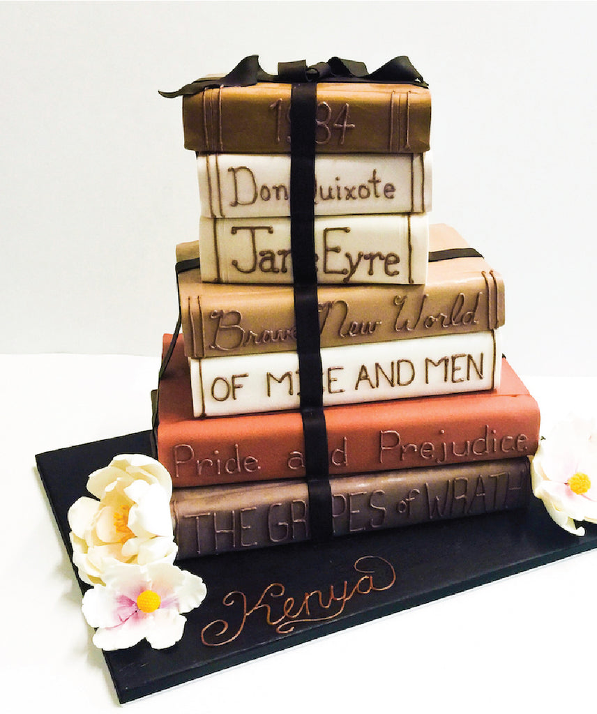 Stacked Book Cake buttercream icing | Book cakes, Book cake, Cake