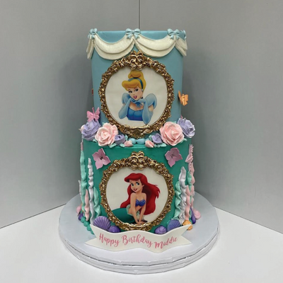 Princess Cake - Cinderella and Ariel - Sweet E's Bake Shop - The Cake Shop