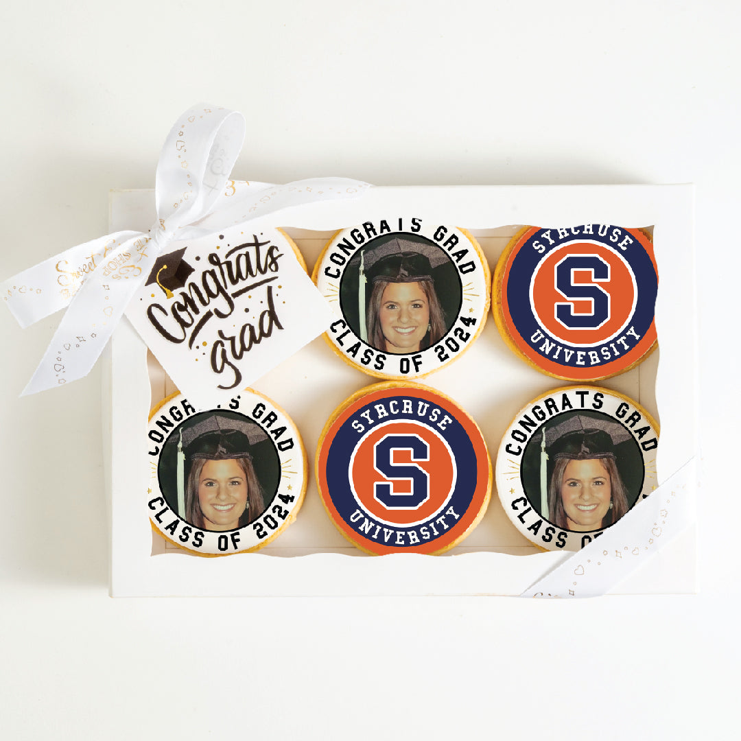 Custom Grad Cookies | Syracruse University | Upload your photo - Sweet E's Bake Shop - The Cookie Shop