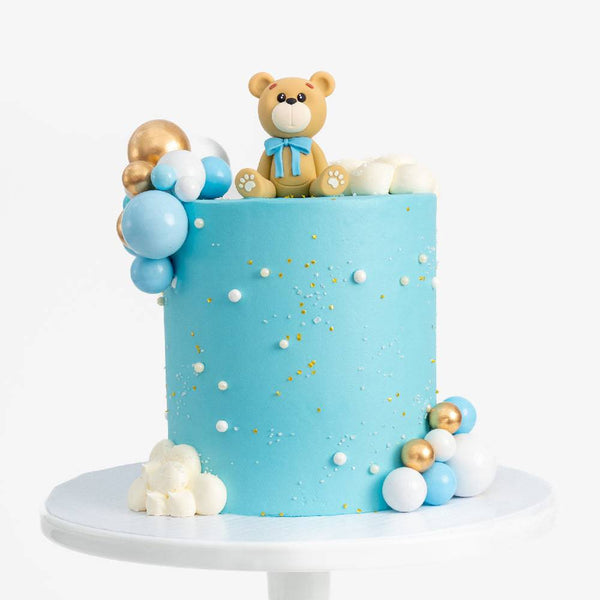 Teddy 1st Birthday/Christening Cake — fabpatisserie.com