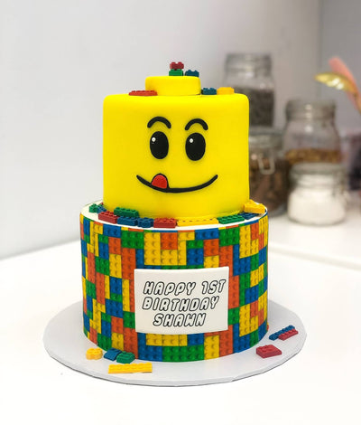 Lego Tiered Cake - Sweet E's Bake Shop