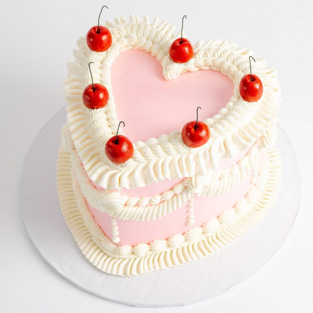 4 tier vintage cake, retro cake Lambeth style WEDDING CAKE round cakes –  23sweets